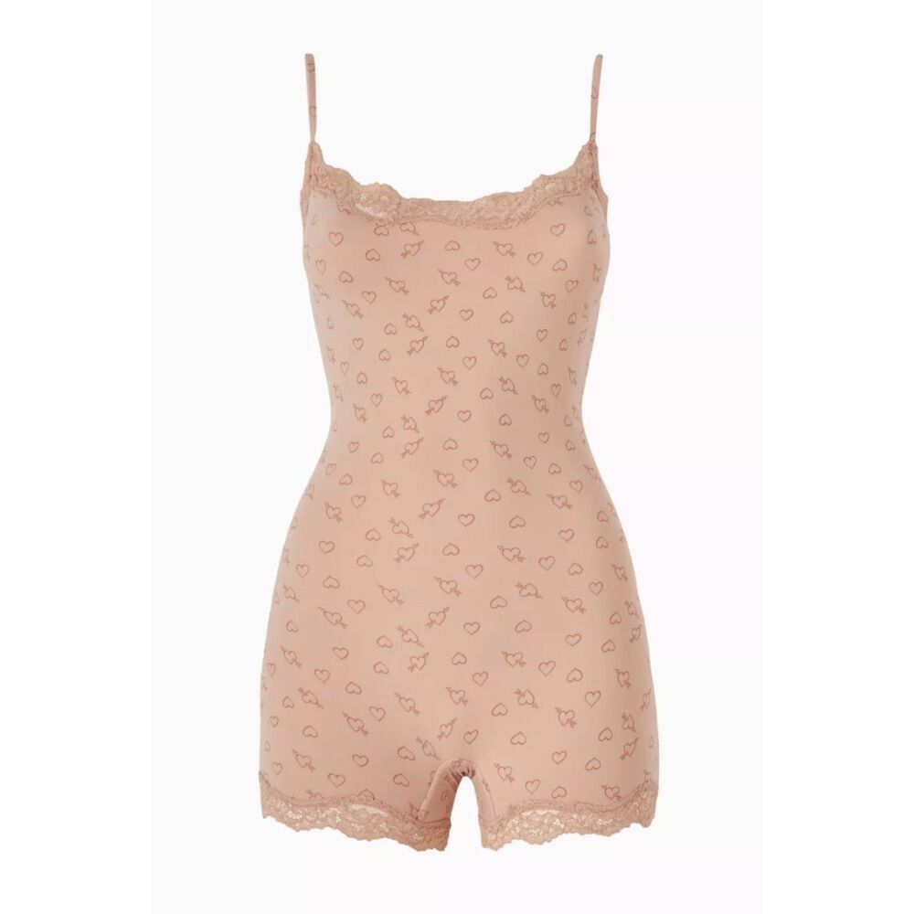NWT SKIMS Fits Everybody Lace Onesie Romper Size M